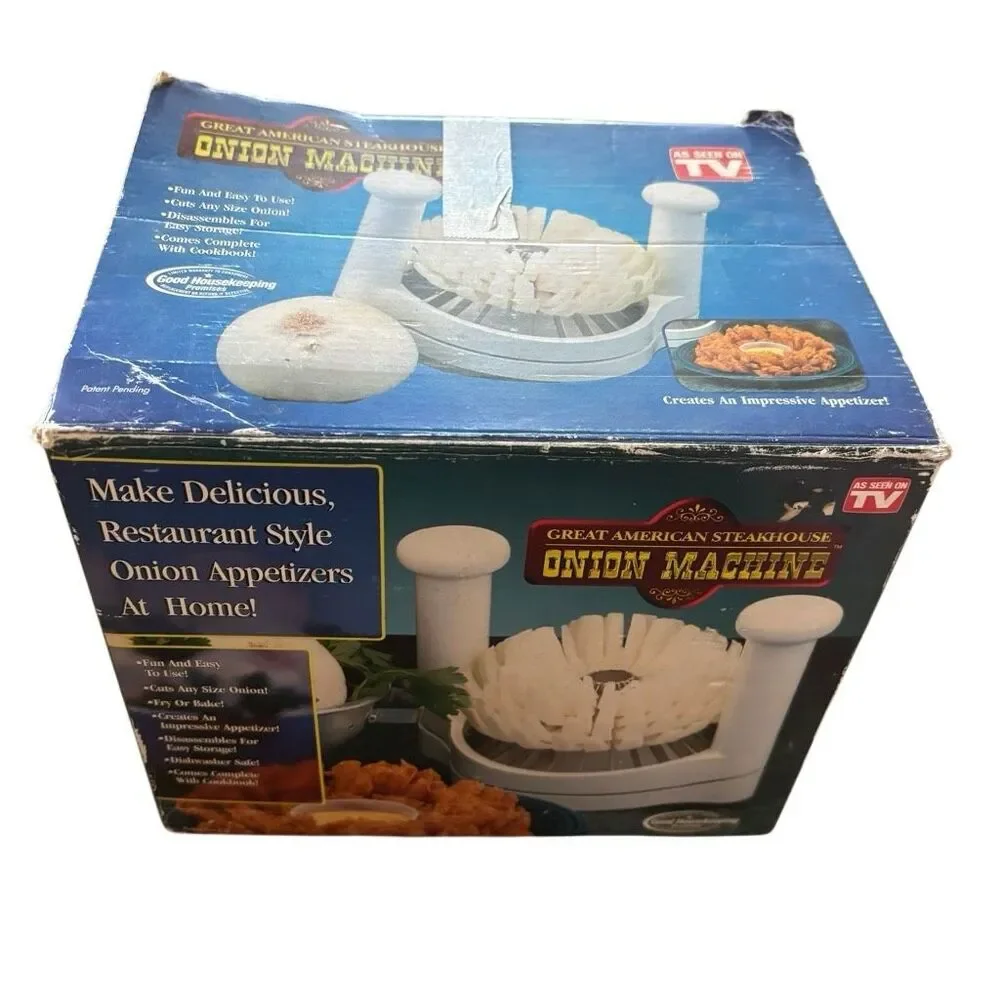 Great American Steakhouse Onion Machine Blossom Cutter Slicer Recipe Book Box⁠